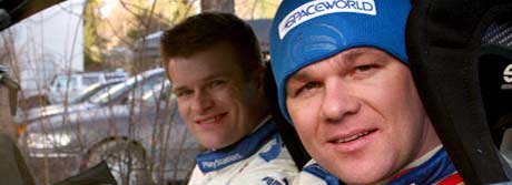 Henning Solberg og kartleser Cato Menkerud tapte ledelsen i den aller siste spesialstrekka i Rally Finnskog.
