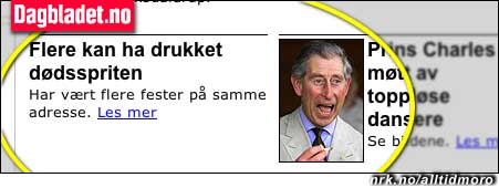 Prins Charles ligger tynt an i Dagbladet.no, 3. mars.