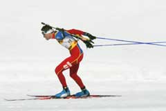 Frode Andresen hadde beste langrennstid på sprinten under VM i skiskyting i 2005. (Foto: Heiko Junge / SCANPIX) 