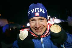Ole Einar Bjørndalen har tatt to gull så langt i VM. (Foto: Heiko Junge / SCANPIX)
