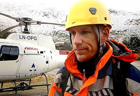 Geolog Odd-Andre Rustad - foto Rune Kjær Valberg NRK
