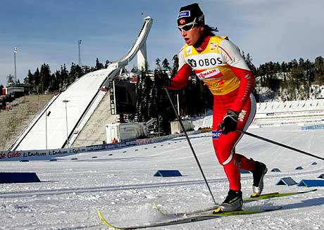 Marit Bjørgen vant klart i Holmenkollen lørdag (Foto: Scanpix/Ørn E. Borgen)