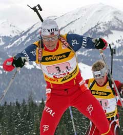 Halvard Hanevold Hadde raskeste langrennstid på første etappe. (Foto: Reuters / SCANPIX)