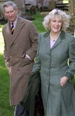 FÅ TILSTEDE: Vielsen mellom prins Charles og Camilla Parker Bowles skjer uten mediaoppbud. Foto: Scanpix.