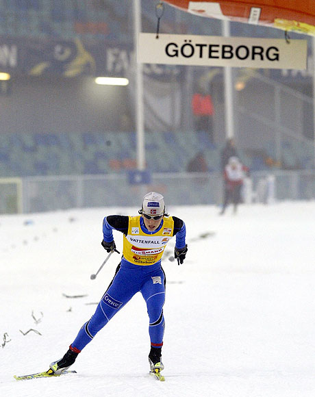 Marit Bjørgen var helt overlegen. Foto: Roger Lundsten / SCANPIX