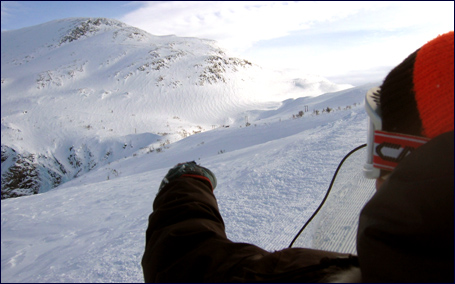 Her ser gjerne Christian Pettersson at utforløypa skal kome frå meir enn 1400 meters høgde, men da grenser alpinplanane inn i naturvernområdet. Foto: Gunnar Sandvik