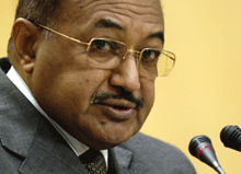 Sudans justisminister Ali Mohamed Osman Yassin. Foto: Reuters/Scanpix. Sudans justisminister Ali Mohamed Osman Yassin. Foto: Reuters/Scanpix.