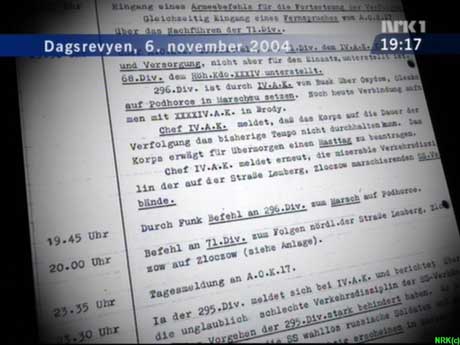 Dagsrevyen dokumenterte 6. november i fjor at også norske soldater var i avdelinger som deltok i massedrap på jøder. (Foto: NRK)