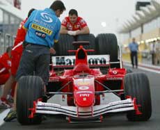 Ferraris nye bil ble vist fram i Bahrain. (Foto: Scanpix)
