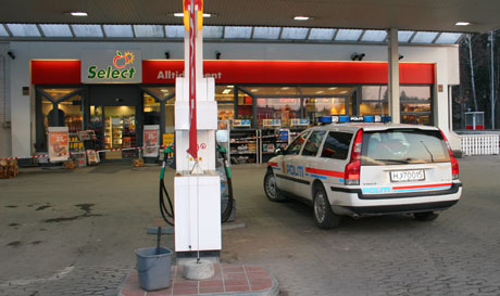 Shell-stasjonen på Gjemselund i Kongsvinger ble også ranet i oktober i fjor.(Foto:Marianne Olsen, NRK)