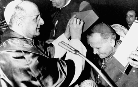 Pave Paul VI utnevner erkebiskop Karol Wojtyla til kardinal i 1967. Foto: AP Photo