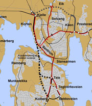 Fjelltunnel fra Kolberg eller Teie veidele. Skisse: Statens vegvesen