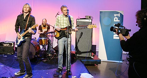 Øystein Greni og BigBang spilte live for nrk.no og Kveldsåpent i NRK P1 mandag 18. april. Foto: Arne Kristian Gansmo, NRK.