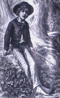 Illustrasjon fra bøkene om Tom Sawyer. 