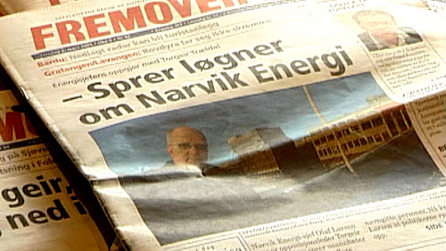 Saken har allerede versert på forsiden til Narvik-avisa Fremover. Foto: NRK. 