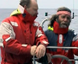 En del av merke-teamet i aksjon ute på åpent hav. Foto: Leif Nøttestad.