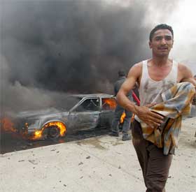 Flere titalls mennesker er skadd i eksplosjonen. (Foto: AFP/Scanpix)