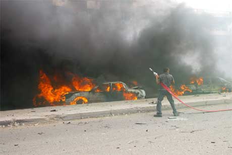 Eksplosjonen skjedde i et sjiamuslimsk distrikt øst i Bagdad. (Foto: AFP/Scanpix)