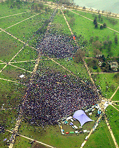 Hyde Park skal være skueplass for den nye versjonen av Live Aid. Foto: Andrew Parsons, AP Photo / Scanpix. Hyde Park skal være skueplass for den nye versjonen av Live Aid. Foto: Andrew Parsons, AP Photo / Scanpix.