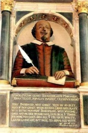 Shakespeare monument, Trinity Church, Stratford-upon-Avon