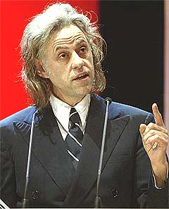 Initiativtager Bob Geldof vil ha et seriøst arrangement. Foto: Scanpix.