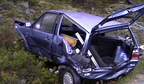 Ulykken skjedde på Hitra torsdag kveld. (Foto: Frøya Film & Bilder/BMM)