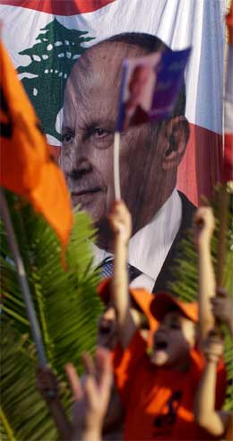 Den kristne lederen Michel Aoun har gjort et brakvalg i Libanon. (Foto: AP/Scanpix) Den kristne lederen Michel Aoun har gjort et brakvalg i Libanon. (Foto: AP/Scanpix)