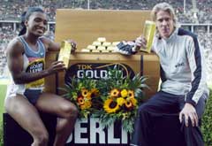 Tonique Williams-Darling og Christian Olsson vant gullpotten i 2004. (Foto: AP/Scanpix)