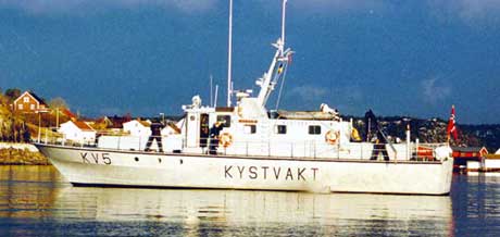 KV Agder patruljerer Oslofjorden Foto: Kystvakten 