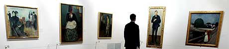 Munch-bilder på utstilling i Italia. Foto: Giulio NAPOLITANO, AFP 
