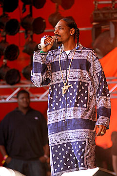 Snoop Dogg, her på Orange Scene på Roskilde tidligere i år, kommer altså ikke til Norge igjen. Foto: Arne Kristian Gansmo, NRK.