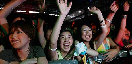 Elleville fans i Tokyo. (Foto: Scanpix/AP)