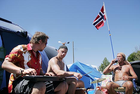 Festivalledelsen på Roskildefestivalen har en fornemmelse av at det har vært færre nordmenn på Roskilde i år enn tidligere. Foto: Torben Christensen, Scanpix.
