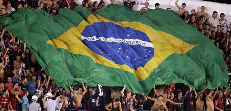 Brasil-jubel publikum flagg Foto Victor Caivano AP 