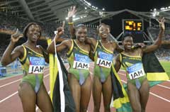 Jamaica tok en klar seier i OL i Athen. (Foto: AP/Scanpix)