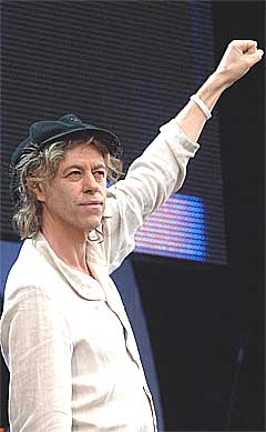 Bob Geldofs honorarer øker med over 30 prosent etter Live 8 den 2. juli 2005. Foto: Scanpix.