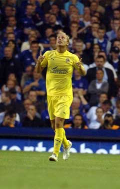 Villarreals Luciano Figueroa jubler over 1-0 målet. (Foto: AFP/Scanpix) Villarreals Luciano Figueroa jubler over 1-0 målet. (Foto: AFP/Scanpix)