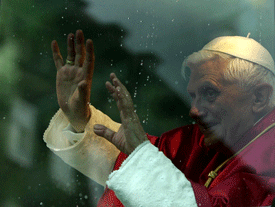 Paven på veg gjennom Køln. Foto: Scanpix/AFP.