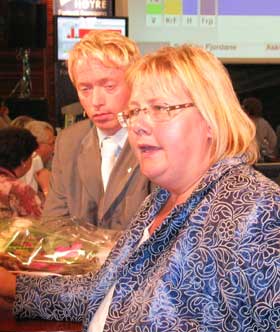 Erna Solberg er partileiar for Høgre. (NRK-foto)