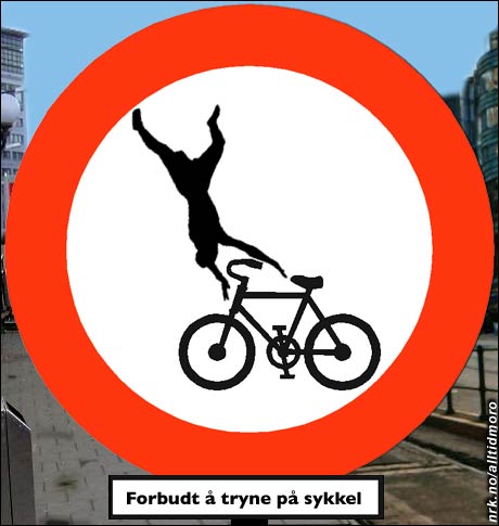Bystyret i Oslo setter opp nye skilt for å hjelpe syklistene. (Alltid Moro)