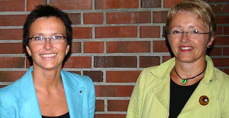Heidi Grande Røys og Liv Signe Navarsete er to aktuelle namn til den nye regjeringa. Foto: Vidar Vie, NRK
