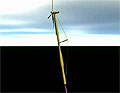 Slik skal de se ut, de nye vindmøllene i havet. Foto NRK