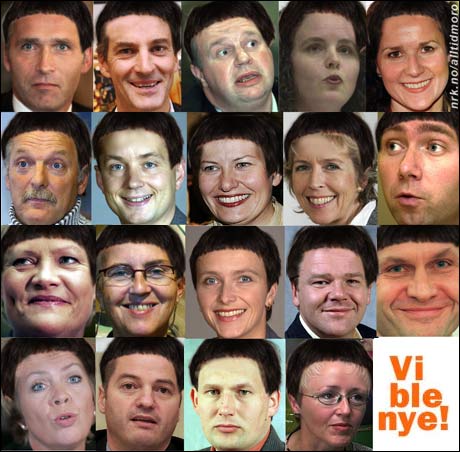 Fornyelsesministeren starter med en "bli ny"-aksjon blant sine regjeringskolleger. Kan du se hvem av disse som er Heidi Grande Røys? (Alltid Moro, etter en ide av Kenneth Skeie) Originalfoto: Scanpix Fornyelsesministeren starter med en "bli ny"-aksjon blant sine regjeringskolleger. Kan du se hvem av disse som er Heidi Grande Røys? (Alltid Moro, etter en ide av Kenneth Skeie) Originalfoto: Scanpix
