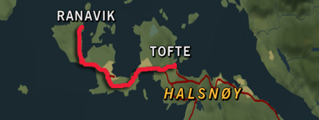 Her skal veien gå på Halsnøy når det undersjøiske sambandet er ferdig.