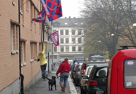 Gledesrus på Vålerenga. Foto: Martin Fjørtoft / NRK Gledesrus på Vålerenga. Foto: Martin Fjørtoft / NRK