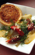 Terte med gorgonzola. Foto: NRK Terte med gorgonzola. Foto: NRK