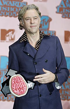 Bob Geldof fikk Free Your Mind award. Foto: Jasper Juinen, AP Photo / Scanpix.