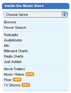 iTunes i USA: Med videoinnhold. Faksimile: iTunes.