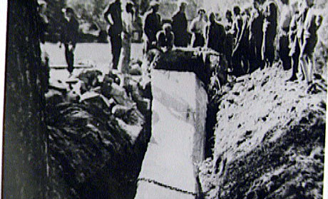 Nazibautaen ble gravd ned av motstandsfolk i 1945. Arkivfoto: SNK.