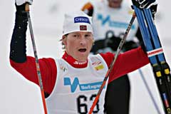 En fornøyd Jens Arne Svartedal etter 2. plassen. (Foto: Ørn E. Borgen / SCANPIX)